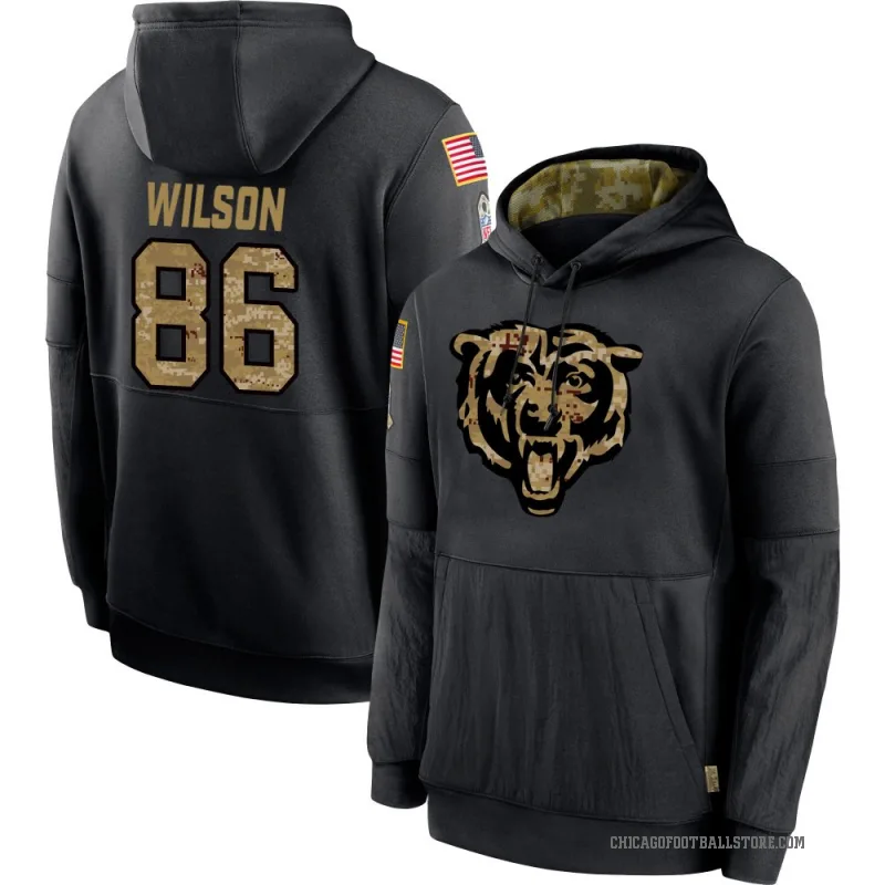 Joel Wilson Men's Black Chicago Bears 2020 Salute to Service Sideline Performance Pullover Hoodie