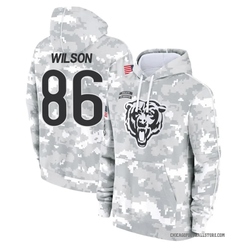 Joel Wilson Men's Camo Chicago Bears Arctic 2024 Salute to Service Club Fleece Pullover Hoodie