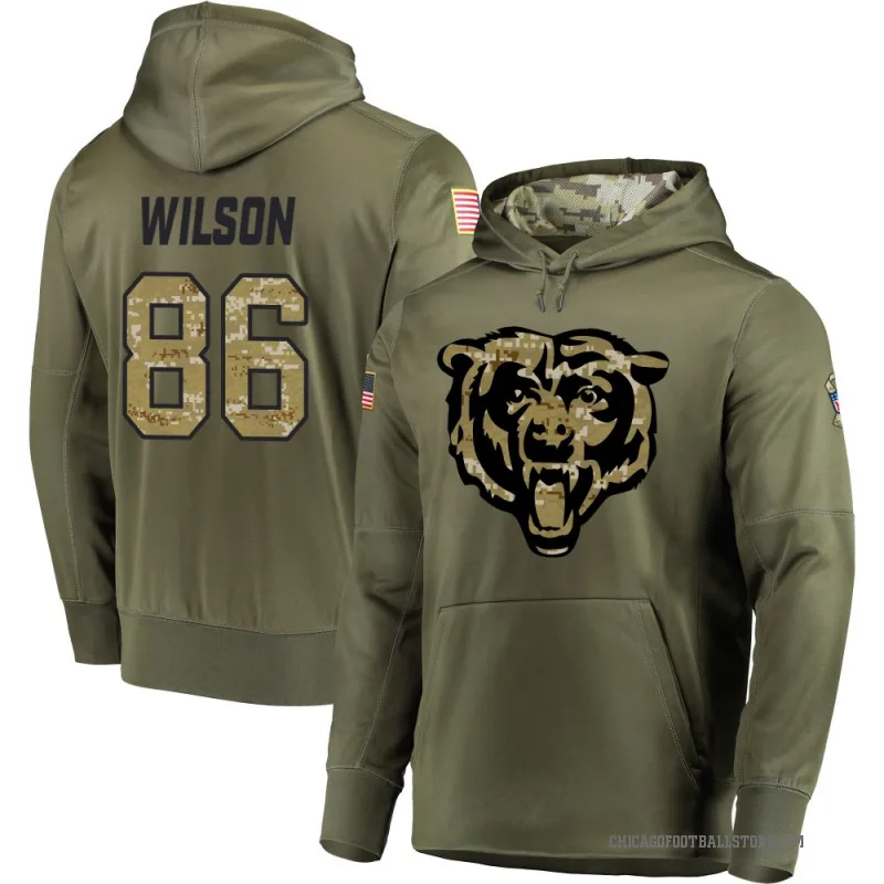 Joel Wilson Men's Olive Chicago Bears Salute to Service Pullover Hoodie