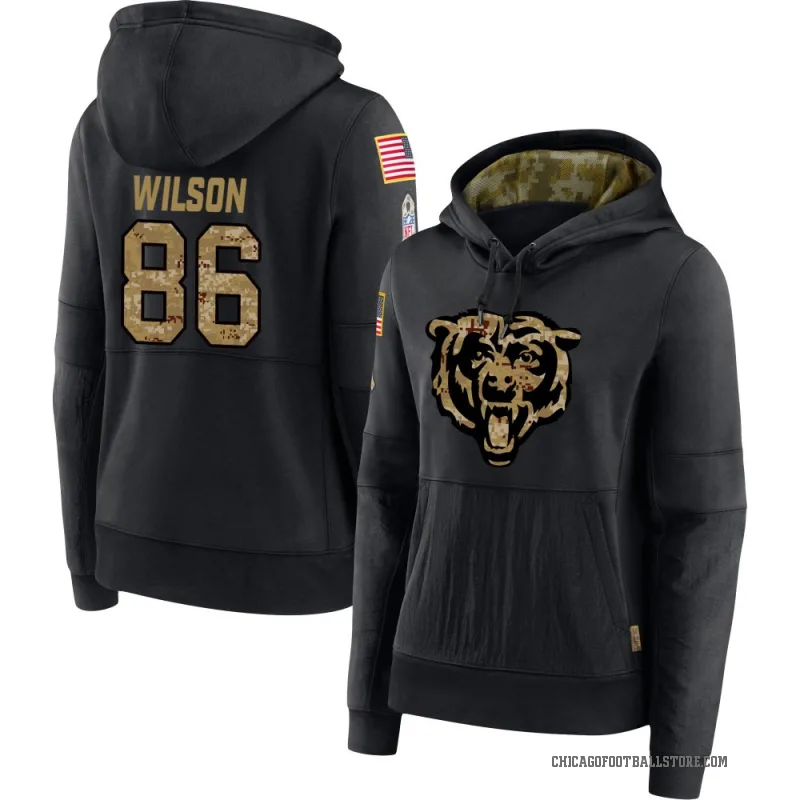 Joel Wilson Women's Black Chicago Bears 2020 Salute to Service Sideline Performance Pullover Hoodie