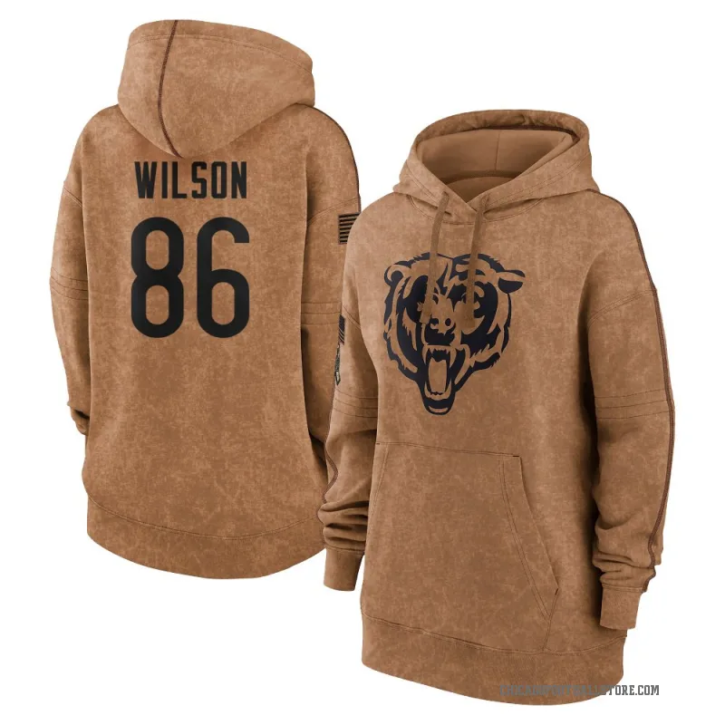 Joel Wilson Women's Brown Chicago Bears 2023 Salute To Service Pullover Hoodie