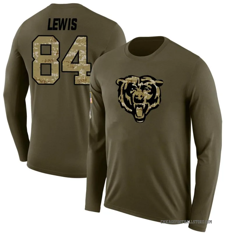 Marcedes Lewis Men's Olive Chicago Bears Salute to Service Sideline Long Sleeve T-Shirt