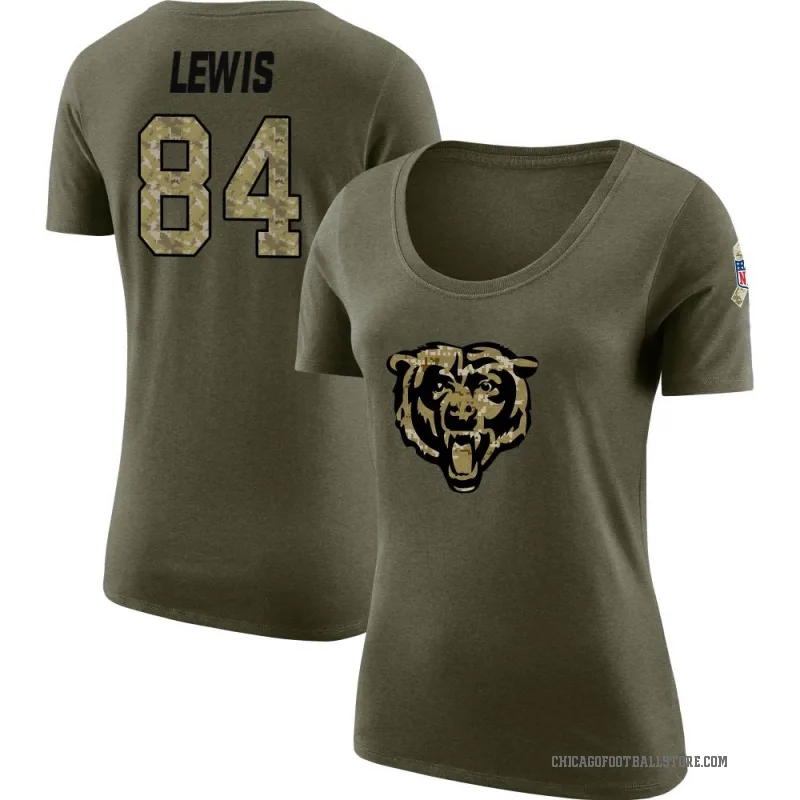 Marcedes Lewis Women's Olive Chicago Bears Salute to Service Scoop Neck T-Shirt